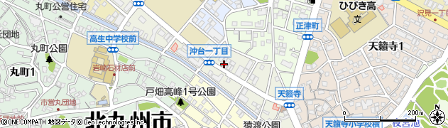 福岡県北九州市戸畑区沖台1丁目周辺の地図