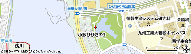 福岡県北九州市若松区小敷ひびきの周辺の地図