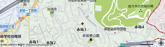 福岡県北九州市小倉北区赤坂周辺の地図