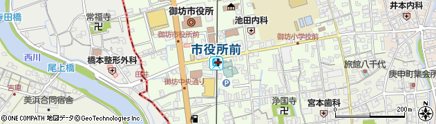 市役所前駅周辺の地図