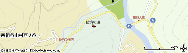 祖谷渓温泉ホテル秘境の湯周辺の地図