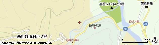 徳島県三好市西祖谷山村戸ノ谷228周辺の地図
