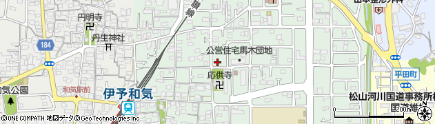 愛媛県松山市馬木町周辺の地図