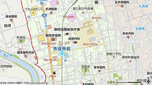 〒644-0002 和歌山県御坊市薗の地図