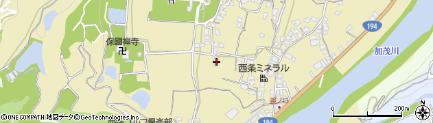 愛媛県西条市中野甲1350周辺の地図