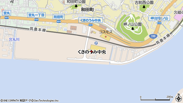 〒808-0066 福岡県北九州市若松区くきのうみ中央の地図
