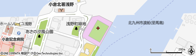ミクニワールドスタジアム北九州（北九州スタジアム）周辺の地図