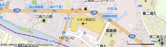Ｒ’ｓｓｔａｇｅ・イオン若松店周辺の地図