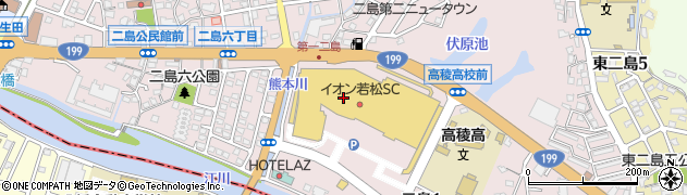 ジェニィ・イオン若松店周辺の地図