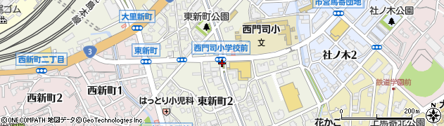 福岡県北九州市門司区東新町周辺の地図