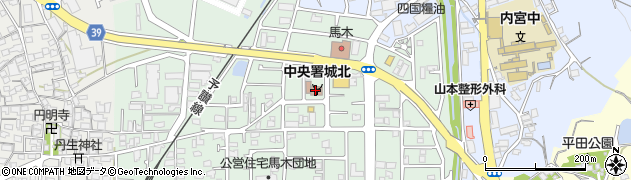 松山市中央消防署城北支署周辺の地図