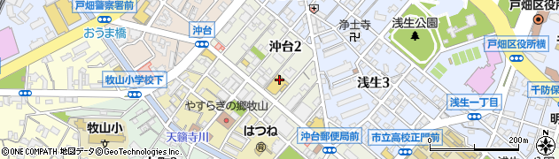 福岡県北九州市戸畑区沖台周辺の地図