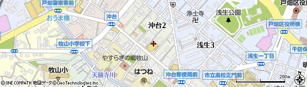 福岡県北九州市戸畑区沖台周辺の地図