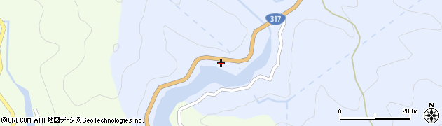 国道３１７号線周辺の地図
