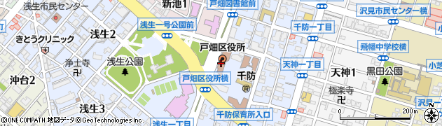 福岡県北九州市戸畑区周辺の地図