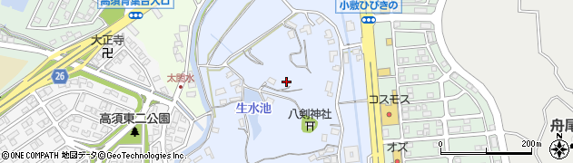 福岡県北九州市若松区小敷周辺の地図
