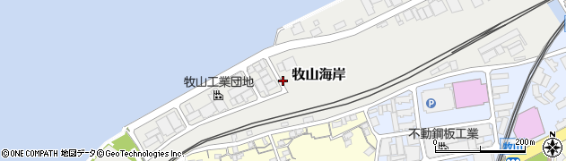 福岡県北九州市戸畑区牧山海岸周辺の地図