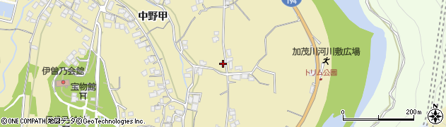 愛媛県西条市中野甲963周辺の地図
