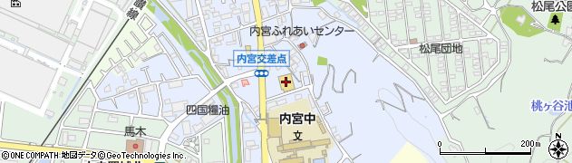 ダイソー松山内宮店周辺の地図