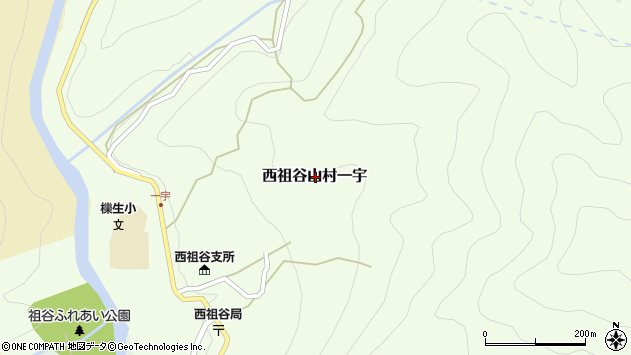 〒778-0101 徳島県三好市西祖谷山村冥地の地図