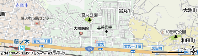 福岡県北九州市若松区宮丸周辺の地図