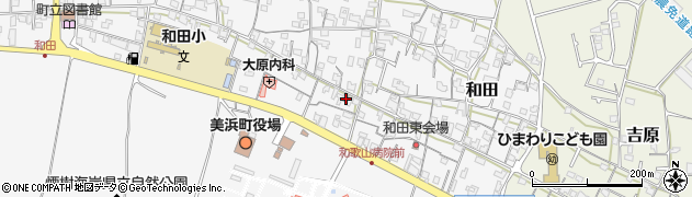 美浜和田郵便局周辺の地図