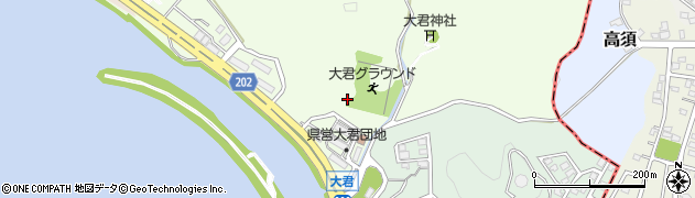 福岡県芦屋町（遠賀郡）大君周辺の地図