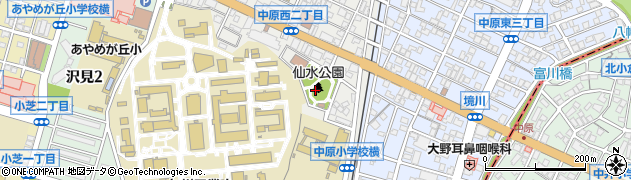 仙水公園周辺の地図