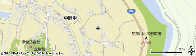 愛媛県西条市中野甲964周辺の地図