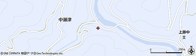徳島県上勝町（勝浦郡）生実（向川原）周辺の地図