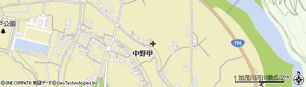 愛媛県西条市中野甲953周辺の地図