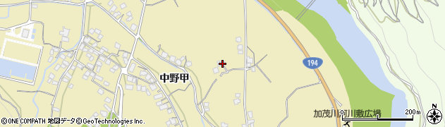 愛媛県西条市中野甲981周辺の地図