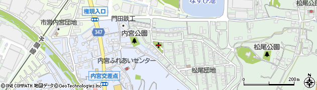 松尾西公園周辺の地図