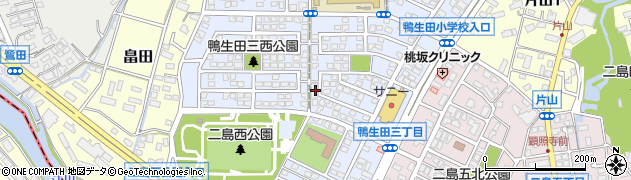 福岡県北九州市若松区鴨生田周辺の地図
