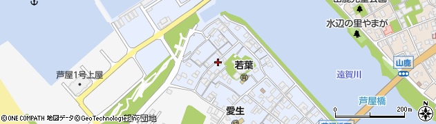 福岡県芦屋町（遠賀郡）西浜町周辺の地図