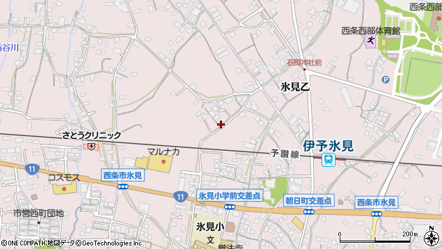 〒793-0072 愛媛県西条市氷見乙の地図