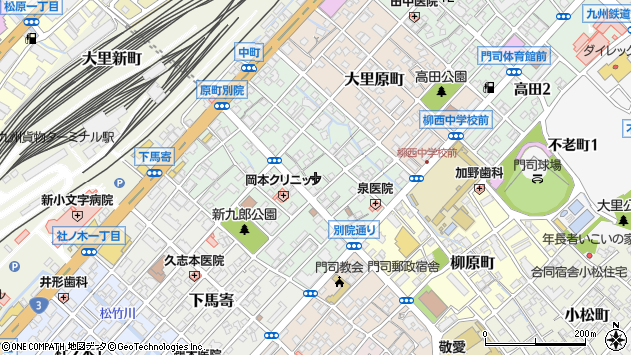〒800-0037 福岡県北九州市門司区原町別院の地図