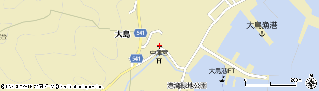 福岡県宗像市大島1757周辺の地図