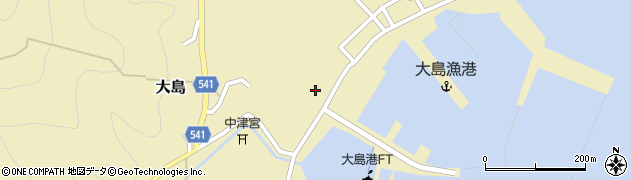 福岡県宗像市大島1796周辺の地図