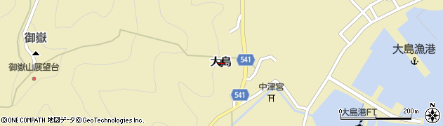 福岡県宗像市大島周辺の地図