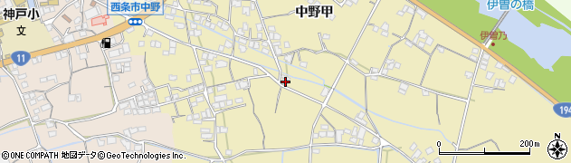 愛媛県西条市中野甲726周辺の地図
