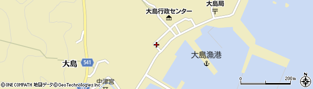 福岡県宗像市大島1652周辺の地図