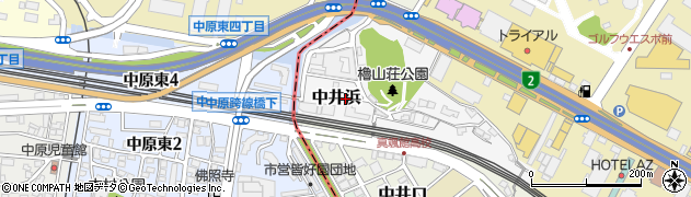 福岡県北九州市小倉北区中井浜周辺の地図