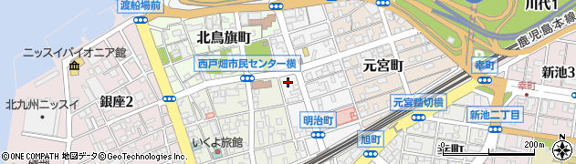 福岡県北九州市戸畑区明治町周辺の地図