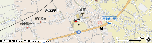 西条市立神戸小学校周辺の地図