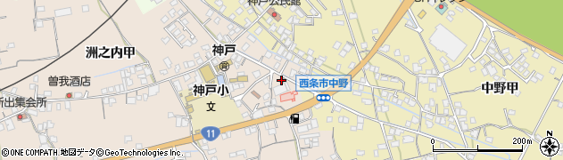 西条警察署　神戸駐在所周辺の地図