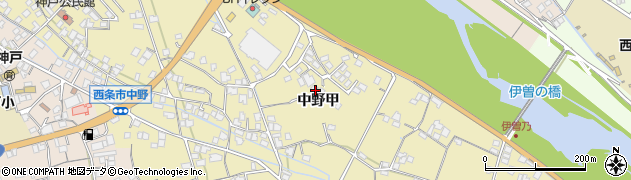 愛媛県西条市中野甲783周辺の地図