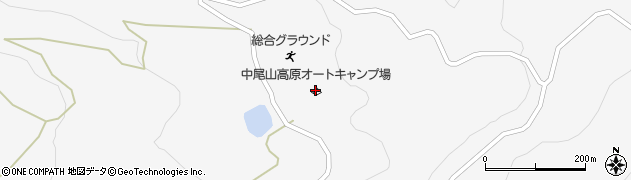 中尾山高原キャンプ場周辺の地図