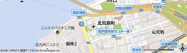 福岡県北九州市戸畑区北鳥旗町周辺の地図