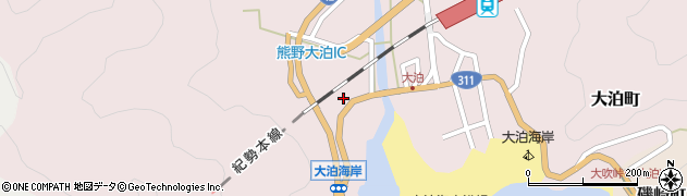 熊野警察署　泊警察官駐在所周辺の地図